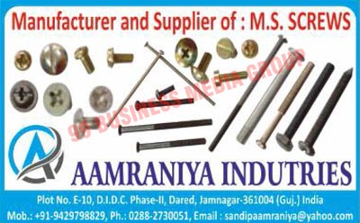Screws, MS Screws, Brass Screws, Metal Screws, Brass Bolts, Metal Bolts