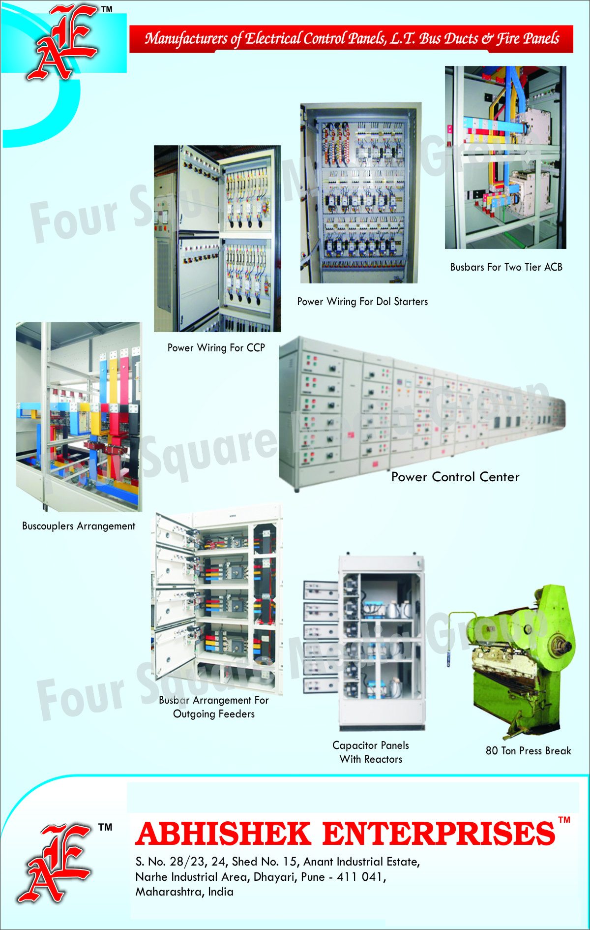 Electrical Control Panels, Fire Panels, LT Panels, Bus Ducts