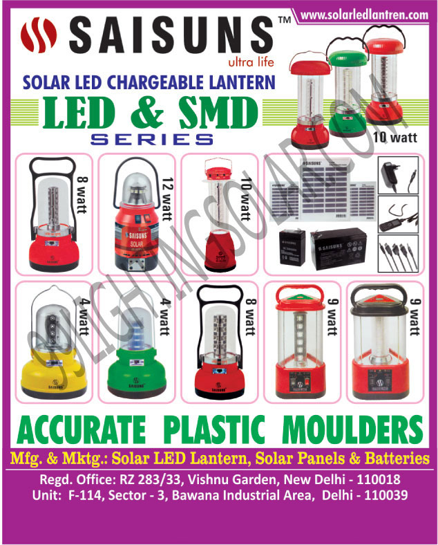Accurate Plastic Moulders, Exporter and Supplier of a wide variety of Solar Products