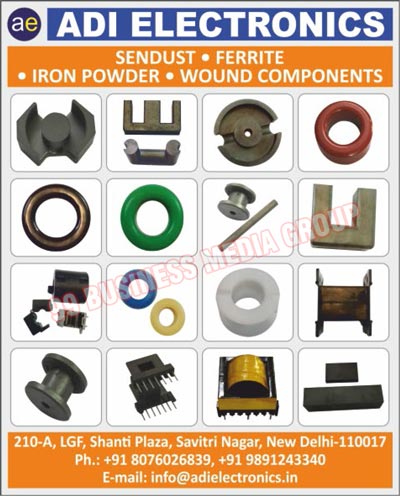 Ferrite Cores, Sawdust Cores, Iron Dust Cores, Magnetic Materials, Iron Powders, Wound Components, Sendusts, Ferrites