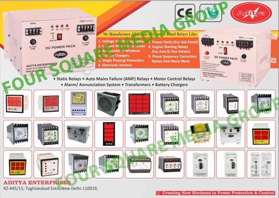 Control Panel Relays, Voltage Monitoring Relays, Current Monitoring Relays, Annuciation Windows, Battery Chargers, Single Phase Preventers, Electronic Hooters, Vcb Panel Power Packs, Amt Panel Engine Starting Relays, Fine Panel Engine Starting Relays, Phase Sequence Correction Relays, Static Relays, AMF Relays, Auto Main Failure Relays, Motor Control Panels, Alarm Systems, Transformers