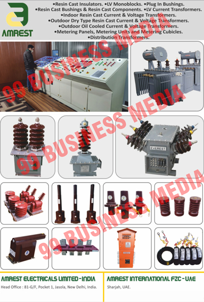 Resin Cast Insulators, LV Monoblocks, Plug In Bushings, Resin Cast Components, LV Current Transformers, Indoor Dry Type Resin Cast Current Voltage Transformers, Outdoor Oil Cooled Current Voltage Transformers, Metering Panels, Metering Units, Metering Cubicles, Distribution Transformers
