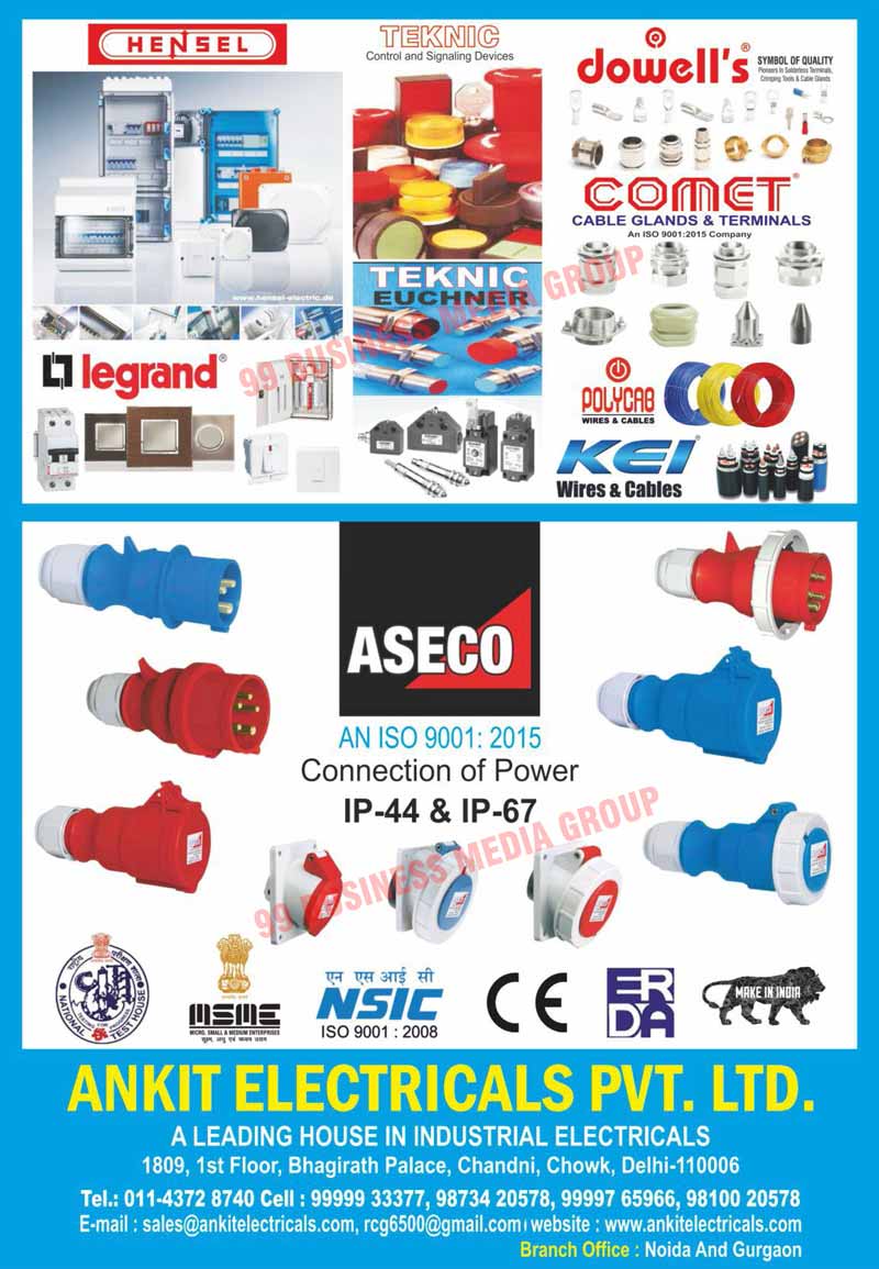 Electrical Wires, Electrical Cables, Industrial Power Distribution Systems, Electrical Power Distribution Systems, Flame Proof Electrical Equipments, Weather Proof Electrical Equipments, Industrial Plugs, Sockets, Electrical Products, Earthing Materials, Junction Boxes, Flame Proof Equipments, Household Switches, Electrical Panels, Cable Glands, Cable Terminals, Control Devices, Signaling Devices