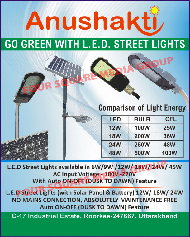 Led Lights, Led Street Lights, Solar Led Street Lights, Led Bulbs