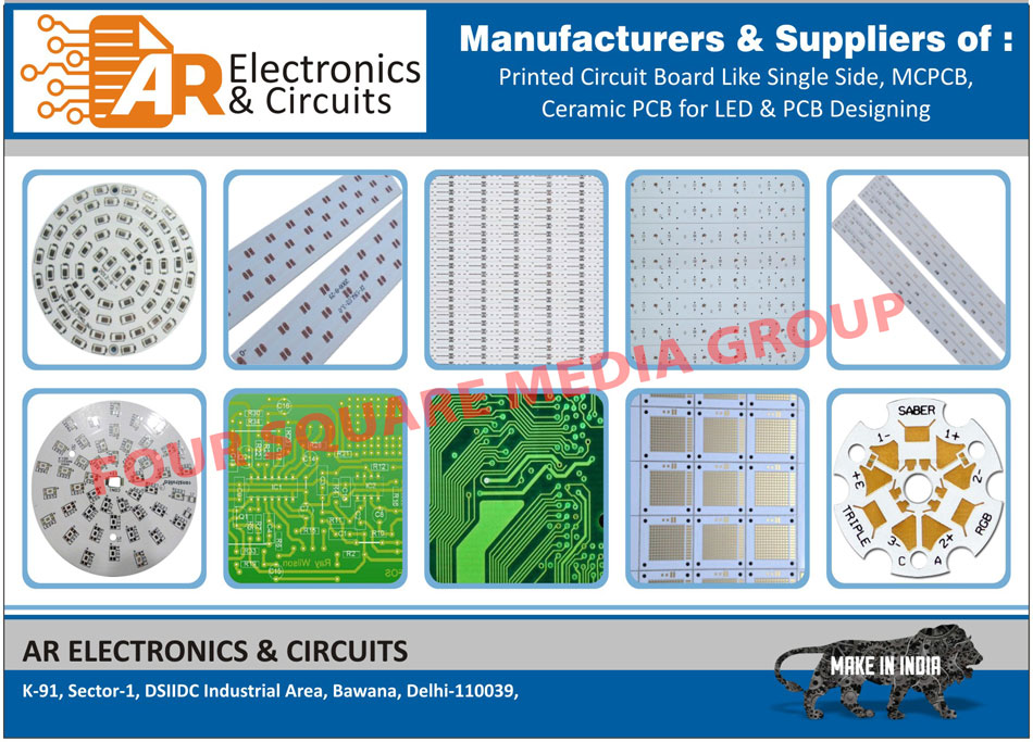 Printed Circuit Boards, PCB, Single Side PCB, Single Side Printed Circuit Boards, MCPCB, Ceramic PCB, Ceramic Printed Circuit Boards, PCB Designing Services, Printed Circuit Board Designing Services