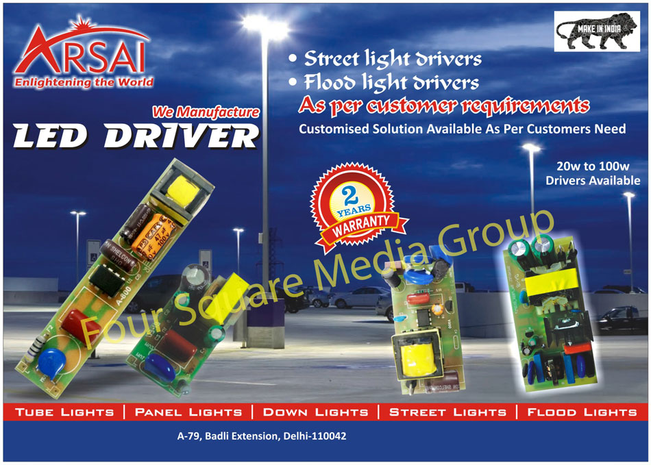 Led Drivers, Led Bulb Drivers, Led Panel Light Drivers, Led Down Light Drivers, Led Tube Light Drivers, COB Led Drivers, Street Light Driver, Flood Light Driver