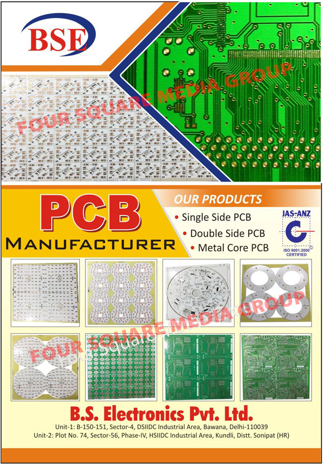 Single Side PCBs, Double Side PCBs, Metal Core PCBs, Printed Circuit Boards, PCB