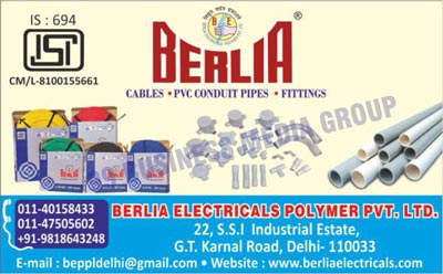Electrical Cables, PVC Conduit Pipes, Electrical Fittings, Electrical Wires, PVC Electrical Pipes, PVC Fittings