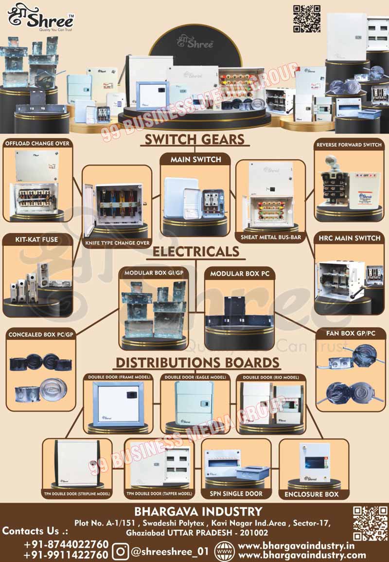 Top-Tier Electrical Components, Electrical Products, Switchgears, Offload Changeover Switchgears, Knife Type Changeover Switchgears, Main Switch Switchgears, Sheet Metal Bus Bar Switchgears, Reverse Forward Switch Switchgears, Electrical Boxes, Concealed Box PC, Concealed Box GP, Modular Box GI, Modular Box GP, Modular Box PC, Fan Box PC, Fan Box GP, Distribution Boards, Double Door Distribution Boards, TPN Double Door Distribution Boards, SPN Single Door Distribution Boards, Enclosure Box Distribution Boards, Changover Switches, Concealed Boxes, Fan Boxes, MCB Distribution Boxes, Modular Boxes, Porcelain Kit-Kat Fuse Units, Reverse Forward Switches, Main Switches, Step Type Busbar Chambers