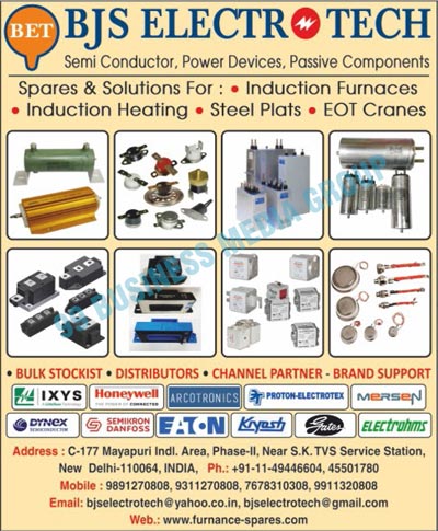 CCM Spare Parts, Cone Cast Machine Spare Parts, Inductotherm Furnace Spare Parts, Electrotherm Furnace Spare Parts, Megatherm Furnace Spare Parts, EOT Crane Spare Parts, Induction Furnace Spare Parts, Induction Heating Spare Parts, Steel Plant Spare Parts, Steel Plant Solutions, GEC Make Furnace Spare Parts, ABB Make Furnace Spare Parts, Thyristors, Diodes, Rectifiers, Fuses, Capacitors, Resistors, PCB Cord Transformers, Temperature Sensors, Copper Coils, Insulation, Material Tapes, Fibers, Permali Woods, Silicone Strips, Changeovers, Water Flow Cooling Accessories, Hydraulic Accessories, Thyristors, Semiconductor Fuses, Snubbers, Water Coolers, Transformers, PCB Cards, PCB Assemblies, Printed Circuit Board Cards, Printed Circuit Board Assemblies, Temperature Sensors, Cut Off Switches, Copper Coils, Insulation Materials, Water Cooled Cables, Water Cooled Accessories, Fiber Tapes, Silicon Tapes, Glass Tapes, Permail Woods, FRP Woods, Epoxy Woods, Silicone Strips, CRGO Lamination Yokes, Changeover Switches, Water Flow Switches, Cooling Accessories, Hydraulic Accessories, Hydraulic Cylinders, Master Controllers, Break Thrusters, Cable Trollies, Semi Conductors, Power Devices, Passive Components, Heater Spare Parts, Steel Plat Spare Parts