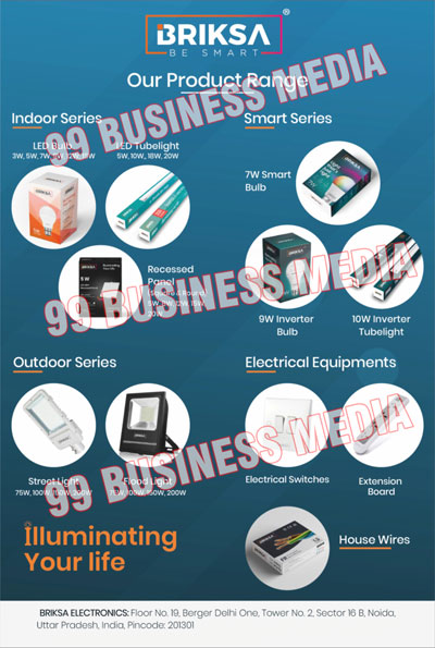 Led Indoor Lights, Led Bulbs, Led Tube Lights, Led Smart Bulbs, Inverter Bulbs, Inverter Tube Lights, Led Outdoor Lights, Street Lights, Flood Lights, Electrical Equipments, Electrical Switches, Extension Boards, House Wires
