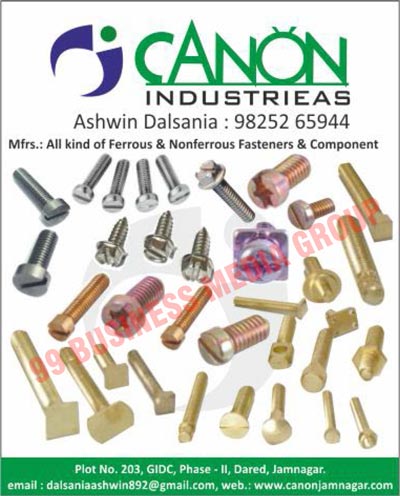 Fastners, Ferrous Fasteners, Nonferrous Fasteners, Components, Ferrous Components, Nonferrous Components