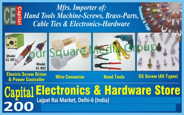 Hand Tools, Electric Screw Drivers, Machine Screws, Brass Parts, Cable Ties, Electronics Hardware, Stainless Steel Screws, Terminals, Tags, Electronic Power Controllers, Screws, Nuts, Washers, Rivet Guns, RTV Guns, SMD, BGA Rework Stations, Pneumatic Tools, Solder Pots, Iron Stands, Dispensers, Smoke Absorbers, Magnifier Lamps, Power Tools, Crimping Tools, Wire Strippers, Glue Guns, Sticks, Mica, Silicone Insulators, Multi Meters, Lithopones