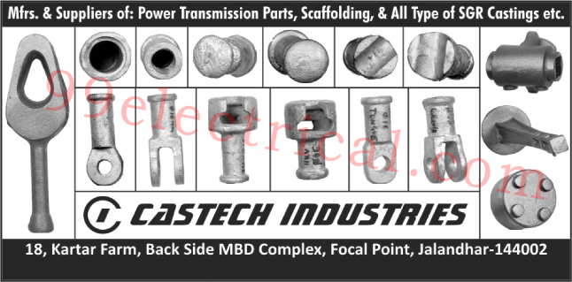 Power Transmissions Parts, Electrical Scaffolding, SGR Castings