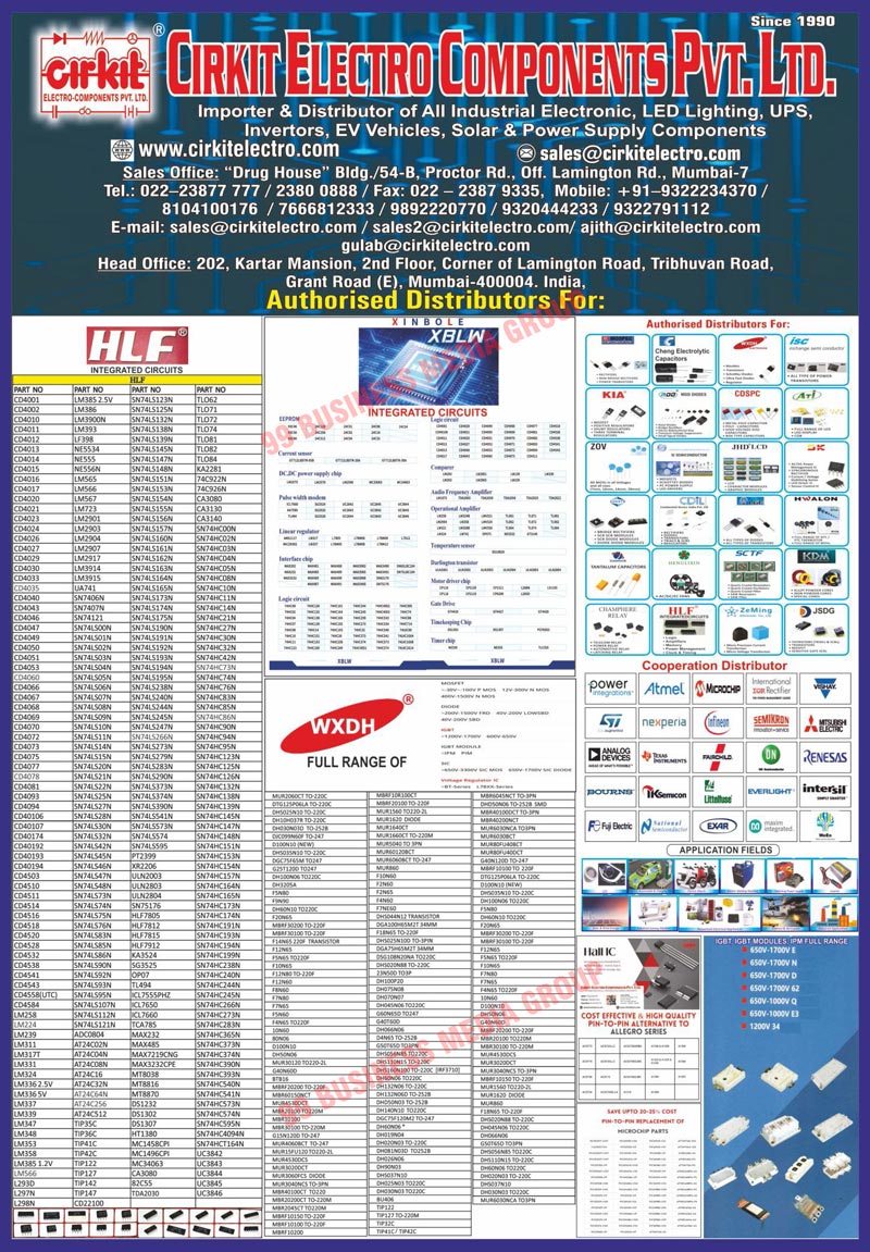 Electrolytic Capacitors, Led Drivers, Integrated Circuits, Semiconductors, Led Displays, Bridge Rectifiers, Batteries, Alkaline Batteries, Zinc Chloride Batteries, Carbon Zinc Batteries, Li Ion Rechargeable Batteries, NIMH Rechargeable Batteries, NICD Rechargeable Batteries, Lithium Batteries, Coin Batteries, Watch Batteries, Hearing Aid Batteries, Battery Holders, Soldering Materials, Test Instruments, PCBs, Printed Circuit Boards, Solder Pastes, Fluxes, Solder Wires, Wave Soldering Alloys, Oscilloscopes, Multimeters, Pirometers, Peltier Modules, Interface Modules, Interface Devices, Sensors, Transducers, Temperature Sensors, Ultrasonic Sensors, Security Magnetic Sensors, Tilt Sensors, Vibration Sensors, Humidity Sensors, Gas Sensors, Pressure Sensors, Protection Devices, Glass Tube Fuses, Resettable PPTC Fuses, Auto Fuses, Gas Discharge Tubes, Thermostats, Power Supplies, Converters, AC DC Converters, DC DC Converters, Led Drivers, Led Power Supplies, Din Rail Power Supplies, Chargers, Compact Switching Power Supplies, Acoustics, Electromagnetic Buzzers, Piezo Buzzers, SMD Buzzers, Electret Microphones, Alarm Sirens, Fans, DC Tangential Blowers, AC Fans, DC Fans, Fan Guards, Heat Sinks, Led Lights, Led Bulbs, Led Panels, Led Panel Lights, Led Tube Lights, Led Tubes, Led Flexible Strips, Flexible Led Strip Lights, Led Modules, Led Car Lights, Led Flood Lights, Led Street Lights, Industrial Led Lights, Led Industrial Lights, Led Power Supplies, Displays, TN Displays, STN Displays, FSTN Displays, Graphic Displays, Alphanumeric Displays, TFT Displays, OLED Displays, Customised LCD Displays, Customized LCD Displays, Digital Signage Solutions, Optoelectronics, Standard Led Diodes, Bi Color Leds, Multi Color Leds, Super Bright Leds, Optocouplers, Photodiodes, Photo Diodes, Phototransistors, Photo Transistors, Led Matrices, Led Back Lights, Relays, Automotive Relays, Power Relays, Signal Relays, Latching Relays, Halogen Free Relays, SSR Relays, Reed Relays, Crystals, Crystal Resonators, XO Crystals, OCXO Crystals, TCXO Crystals, VCXO Crystals, VCO Crystals, Monolithic Crystal Filters, Ceramic Filters, SAW Filters, PLL Synthesizers, Duplexers, Programable RTCs, Inductors, Axial Inductors, Vertical Inductors, Power Inductors, Ferrite Beads, SMD Choke Coils, EMI Filters, Encapsulated Transformers, Toroidal Transformers, Current Transformers, Resistors, Thermistors, Varistors, SMD Resistors, THT Resistors, Standard Resistors, Precision Resistors, Power Resistors, Resistor Networks, Potentiometer Trimmers, Cermet Trimmers, NTC Thermistors, PTC Thermistors, SMD Varistors, THT Varistors, Capacitors, MLCC Capacitors, Ceramic Capacitors, Film Capacitors, Polymer Capacitors, Tantalum Capacitors, Super Capacitors, Motor Capacitors, High Voltage Capacitors, Ceramic Trimmer Capacitors, Wireless Products, Modules, Bluetooth Modules, GPS Receivers, Zigbee Modules, Wifi Modules, GSM Modules, GPRS Modules, Antennas, Microcontrollers, Micro Controllers, Peripheral Circuits, SD Cards, Micro SD Cards, Logic Integrated Circuits, Converters, Voltage Regulators, Analog Signal ICs, Mixed Signal ICs, Diodes, Transistors, Triacs, Thyristors, Connector, Mechanical Part, Socket, Terminal Block Connector, D Sub Connector, IDC Connector, Board To Board Connector, Modular RJ Connector, Combo Connectors, DIN Style Connectors, Industrial Connectors, Panel Connectors, Car Connectors, Tact Switches, DIP Switches, Toggle Switches, Rocker Switches, Micro Switches, Push Button Switches, Vandal P roof Switches, Automotive Switches, Mosfets, Schottky Diodes, Ultra Fast Diodes, Micro Voltage Transformers, Industrial Electronic Components, Leds, Electric Automobiles, Electric Charging Piles, Electric Bicycles, Electric Welding Machines, Electric Tools, Industrial Sewing Machines, Switching Power Supplies, Inverters, Solar Energies, Wind Energies, Household Electricals, Inchange Semiconductors, Electric Scooters, Positive Regulators, Shunt Regulators, Three Terminal Regulators, Pc Power Supplies, Character Modules, Graphic Modules, Sensor Control ICs, Voltage Stabilizing Series, Micro Precision Current Transformers, SCR Modules, SCR Diode Modules, Diode Diode Modules