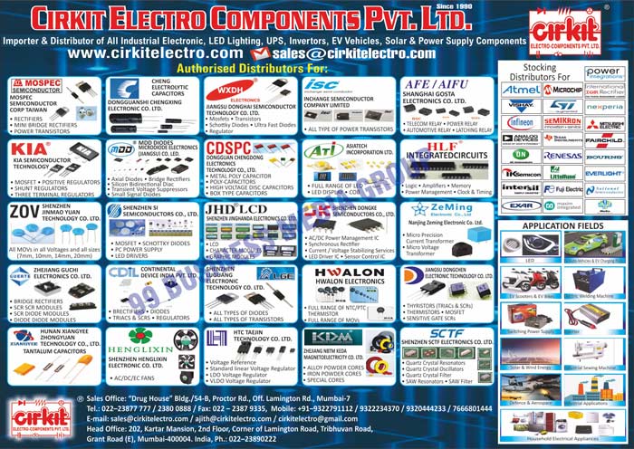 Electrolytic Capacitors, Led Drivers, Integrated Circuits, Semiconductors, Led Displays, Bridge Rectifiers, Batteries, Alkaline Batteries, Zinc Chloride Batteries, Carbon Zinc Batteries, Li Ion Rechargeable Batteries, NIMH Rechargeable Batteries, NICD Rechargeable Batteries, Lithium Batteries, Coin Batteries, Watch Batteries, Hearing Aid Batteries, Battery Holders, Soldering Materials, Test Instruments, PCBs, Printed Circuit Boards, Solder Pastes, Fluxes, Solder Wires, Wave Soldering Alloys, Oscilloscopes, Multimeters, Pirometers, Peltier Modules, Interface Modules, Interface Devices, Sensors, Transducers, Temperature Sensors, Ultrasonic Sensors, Security Magnetic Sensors, Tilt Sensors, Vibration Sensors, Humidity Sensors, Gas Sensors, Pressure Sensors, Protection Devices, Glass Tube Fuses, Resettable PPTC Fuses, Auto Fuses, Gas Discharge Tubes, Thermostats, Power Supplies, Converters, AC DC Converters, DC DC Converters, Led Drivers, Led Power Supplies, Din Rail Power Supplies, Chargers, Compact Switching Power Supplies, Acoustics, Electromagnetic Buzzers, Piezo Buzzers, SMD Buzzers, Electret Microphones, Alarm Sirens, Fans, DC Tangential Blowers, AC Fans, DC Fans, Fan Guards, Heat Sinks, Led Lights, Led Bulbs, Led Panels, Led Panel Lights, Led Tube Lights, Led Tubes, Led Flexible Strips, Flexible Led Strip Lights, Led Modules, Led Car Lights, Led Flood Lights, Led Street Lights, Industrial Led Lights, Led Industrial Lights, Led Power Supplies, Displays, TN Displays, STN Displays, FSTN Displays, Graphic Displays, Alphanumeric Displays, TFT Displays, OLED Displays, Customised LCD Displays, Customized LCD Displays, Digital Signage Solutions, Optoelectronics, Standard Led Diodes, Bi Color Leds, Multi Color Leds, Super Bright Leds, Optocouplers, Photodiodes, Photo Diodes, Phototransistors, Photo Transistors, Led Matrices, Led Back Lights, Relays, Automotive Relays, Power Relays, Signal Relays, Latching Relays, Halogen Free Relays, SSR Relays, Reed Relays, Crystals, Crystal Resonators, XO Crystals, OCXO Crystals, TCXO Crystals, VCXO Crystals, VCO Crystals, Monolithic Crystal Filters, Ceramic Filters, SAW Filters, PLL Synthesizers, Duplexers, Programable RTCs, Inductors, Axial Inductors, Vertical Inductors, Power Inductors, Ferrite Beads, SMD Choke Coils, EMI Filters, Encapsulated Transformers, Toroidal Transformers, Current Transformers, Resistors, Thermistors, Varistors, SMD Resistors, THT Resistors, Standard Resistors, Precision Resistors, Power Resistors, Resistor Networks, Potentiometer Trimmers, Cermet Trimmers, NTC Thermistors, PTC Thermistors, SMD Varistors, THT Varistors, Capacitors, MLCC Capacitors, Ceramic Capacitors, Film Capacitors, Polymer Capacitors, Tantalum Capacitors, Super Capacitors, Motor Capacitors, High Voltage Capacitors, Ceramic Trimmer Capacitors, Wireless Products, Modules, Bluetooth Modules, GPS Receivers, Zigbee Modules, Wifi Modules, GSM Modules, GPRS Modules, Antennas, Microcontrollers, Micro Controllers, Peripheral Circuits, SD Cards, Micro SD Cards, Logic Integrated Circuits, Converters, Voltage Regulators, Analog Signal ICs, Mixed Signal ICs, Diodes, Transistors, Triacs, Thyristors, Connector, Mechanical Part, Socket, Terminal Block Connector, D Sub Connector, IDC Connector, Board To Board Connector, Modular RJ Connector, Combo Connectors, DIN Style Connectors, Industrial Connectors, Panel Connectors, Car Connectors, Tact Switches, DIP Switches, Toggle Switches, Rocker Switches, Micro Switches, Push Button Switches, Vandal P roof Switches, Automotive Switches, Mosfets, Schottky Diodes, Ultra Fast Diodes, Micro Voltage Transformers, Industrial Electronic Components, Leds, Electric Automobiles, Electric Charging Piles, Electric Bicycles, Electric Welding Machines, Electric Tools, Industrial Sewing Machines, Switching Power Supplies, Inverters, Solar Energies, Wind Energies, Household Electricals, Inchange Semiconductors, Electric Scooters, Positive Regulators, Shunt Regulators, Three Terminal Regulators, Pc Power Supplies, Character Modules, Graphic Modules, Sensor Control ICs, Voltage Stabilizing Series, Micro Precision Current Transformers, SCR Modules, SCR Diode Modules, Diode Diode Modules