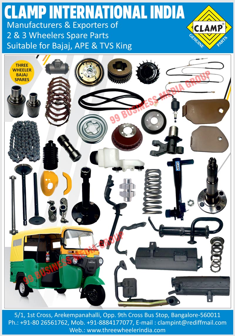 Automotive Spare Parts Two Wheelers Spare Parts Bajaj Three