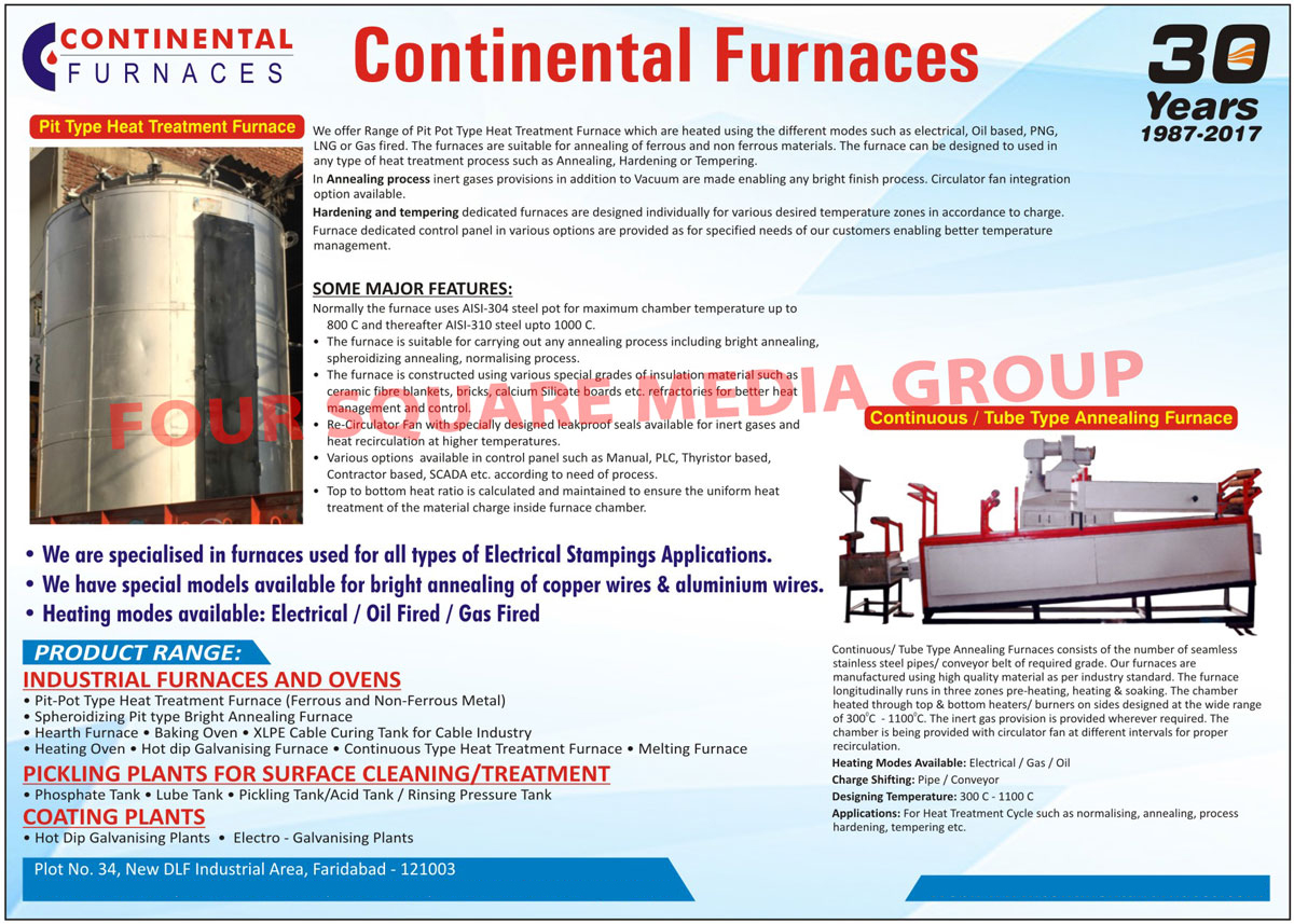 Pit Type Heat Treatment Furnaces, Industrial Furnaces And Ovens, Pit Type Heat Treatment Furnaces, Pot Type Heat Treatment Furnaces, Spheroidizing Pit Type Bright Annealing Furnaces, Hearth Furnaces, Baking Ovens, XLPE Cable Curing Tank, Heating Ovens, Hot Dip Galvanising Furnaces, Continuous Type Heat Treatment Furnaces, Melting Furnaces, Pickling Plants, Phosphate Tanks, Lube Tanks, Pickling Tanks, Acid Tanks, Rinsing Pressure Tanks, Coating Plants, Hot Dip Galvanising Plants, Electro Galvanising Plants, Pit Pot Type Heat Treatment Furnaces, Continuous Type Annealing Furnaces, Tube Type Annealing Furnaces