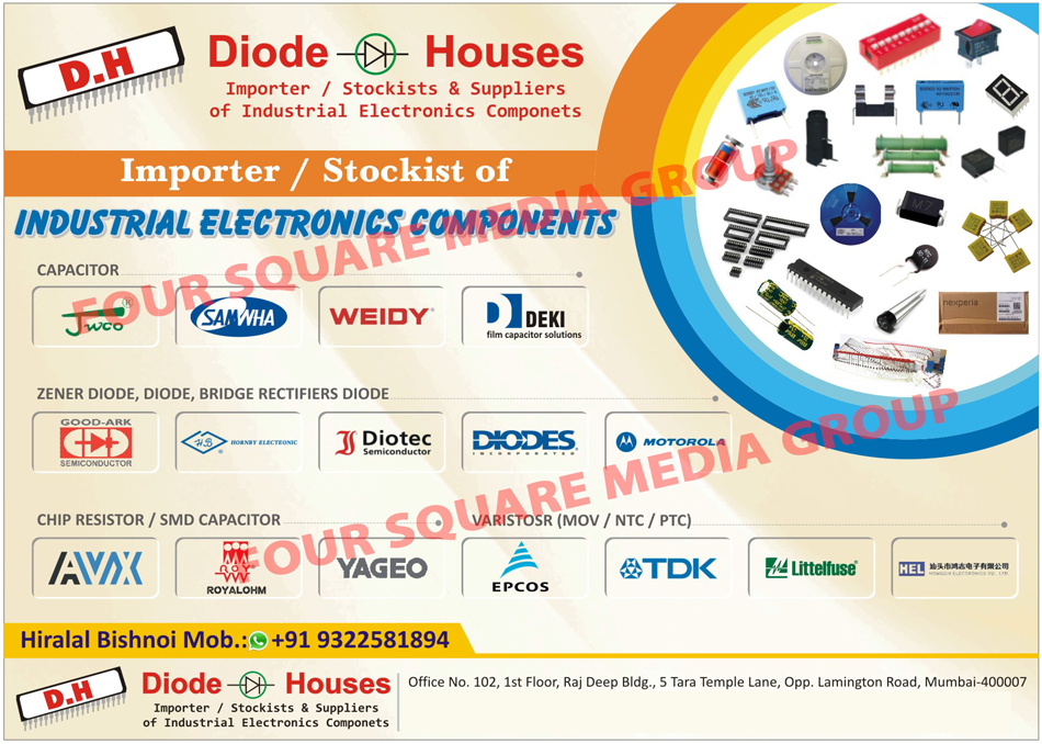 Industrial Electronic Components | Zener Diodes | Diodes - Diode Houses ...