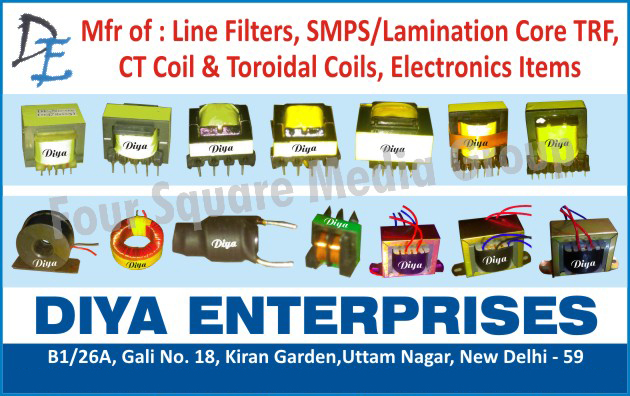 Electronic Items, Line Filters, TRF SMPS Cores, TRF Lamination Cores, CT Coils, Toroidal Coils, TRF SMPS Transformer Core, SMPS Transformers
