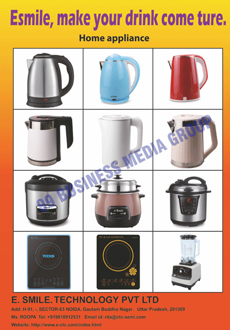 Home Appliances Like Kettles, Induction Cookers, Rice Cookers, Infrared Radiant Cooktops