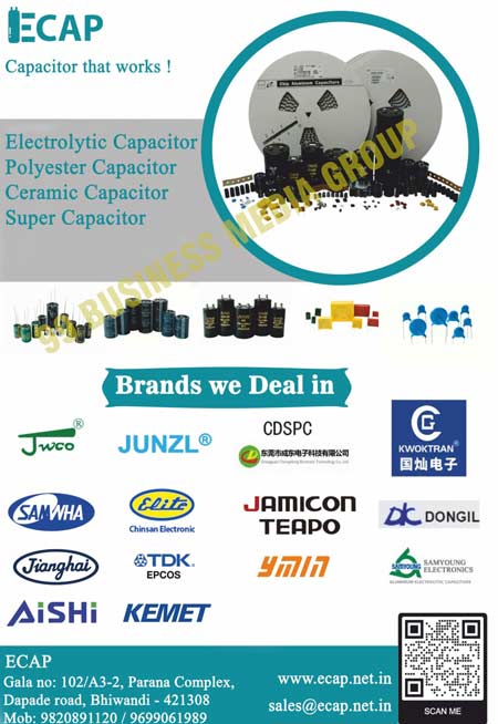 Electrolytic Capacitors, Polyester Capacitors, Ceramic Capacitors, Super Capacitors