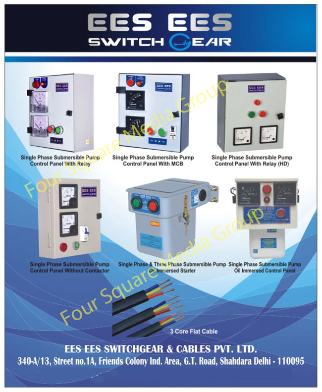 Single Phase Submersible Pump Control Panels, Single Phase Submersible Pump Oil Immersed Starter, Three Phase Submersible Pump Oil Immersed Starter, Single Phase Submersible Pump Oil Immersed Control Panels, 3 Core Flat Cable, Three Core Flat Cables