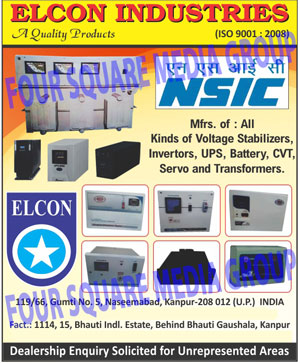 Voltage Stabilizers, Inverters, Ups, Cvt, Transformers, Servo Stabilizers, Batteries