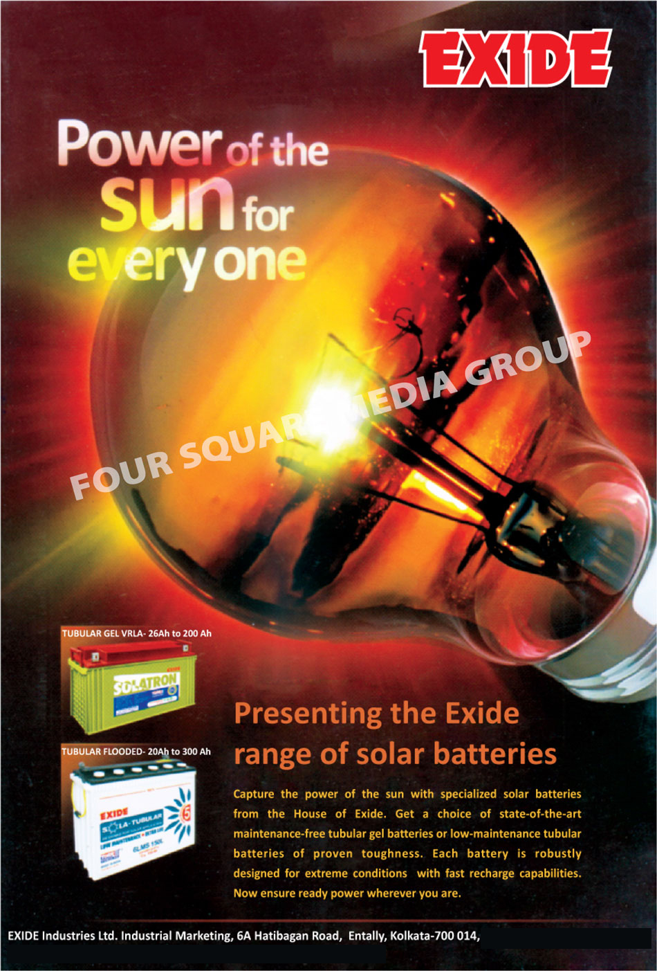 Exide Industrial Batteries, Agm Vrla Batteries, Batteries, Tubular Flooded Batteries, Solar Batteries