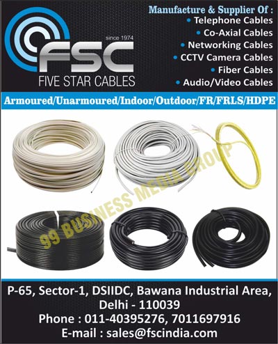 Telephone Cables, Co-Axial Cables, Networking Cables, CCTV Camera Cables, Fiber Cables, Audio Cables, Video Cables, Armoured Cables, Unarmoured Cables, Indoor Cables, Outdoor Cables, FR Cables, FRLS Cables, HDPE Cables