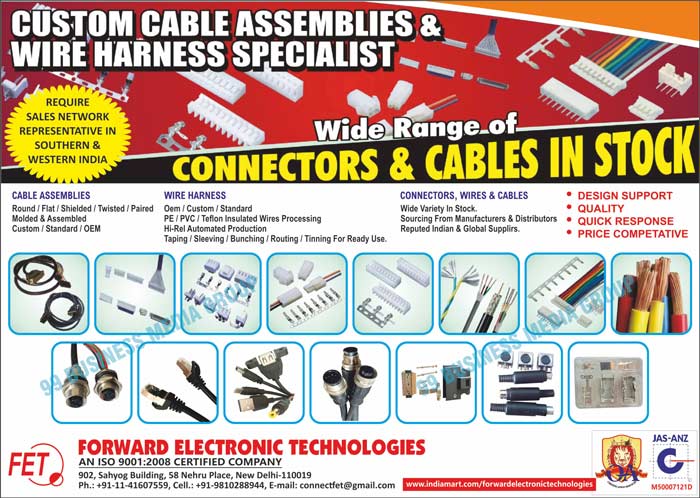 Cable Assemblies, Round Cable Assemblies, Flat Cable Assemblies, Shielded Cable Assemblies, Twisted Cable Assemblies, Paired Molded, Paired Assembled Cable Assemblies, Customize Cable Assemblies, Standard Cable Assemblies, OEM Cable Assemblies, Connectors, Wire Harness OEM Wire Harnesses, Custom Wire Harnesses, Standard Wire Harnesses, PE Wire Harness, PVC Wire Harnesses, Teflon Insulated Wires Processing Hi Rel Automated Production Wire Harnesses, Taping Wire Harnesses, Sleeving Wire Harnesses, Bunching Wire Harnesses, Routing Wire Harnesses, Tining For Ready Use Wire Harnesses, Wires, Cables, Paired Moulded, Pvc Wires, Pvc Cables