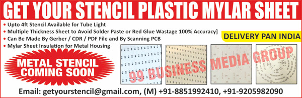 Tube Light Stencils, Metal Housing Mylar Sheet Insulations, PCBs, Printed Circuit Boards