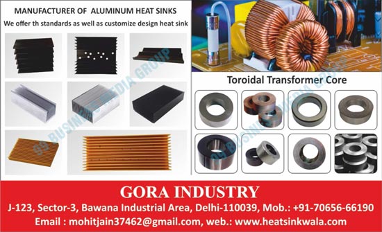 Aluminium Heat Sinks, Toroidal Transformers Cores