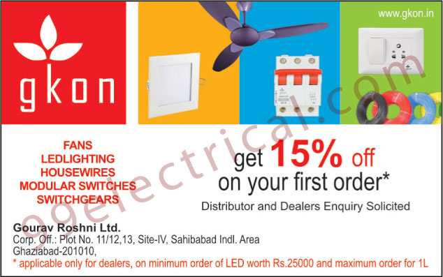 Fans, Led Lights, House Wires, Modular Switches, Switchgear,Conventional Lighting, Wires, Cables, Conventional Accessories, LED, Lights, Switches, Street Lights, Electronic Ballast, Domestic Fittings, Downlights, Electrical Items