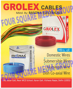 Domestic Wires, Submersible Wires, Aluminium Wires, Dish Co-Axial Wires