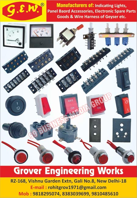 Indicating Lights, Indicator Lights, Panel Board Accessories, Geyser Wire Harness, Electronic Goods, Electrical Goods, Electronic Spare Parts, Geyser Goods