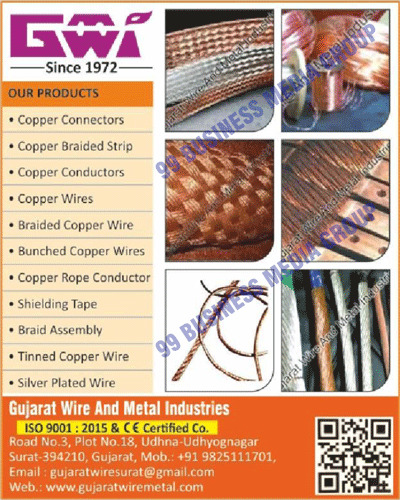 Copper Wire Braided Tape, Stranded Rope, Flexible Connectors, Copper Connectors, Copper Braided Strips, Copper Wires, Braided Copper Wires, Bunched Copper Wires, Copper Rope Conductors, Sheilding Tapes, Braid Assemblies, Tinned Copper Wires, Silver Plated Wires