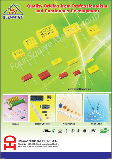 Resistors, Electrolytic Caps, Ceramic Caps, Neon Lamps, Metallized Capacitors, Capacitors,Metallized Polyester Film Capacitors, Metal Oxide Film Resistors, Fixed Wire Wound Resistors, Thick Film Chip Resistors