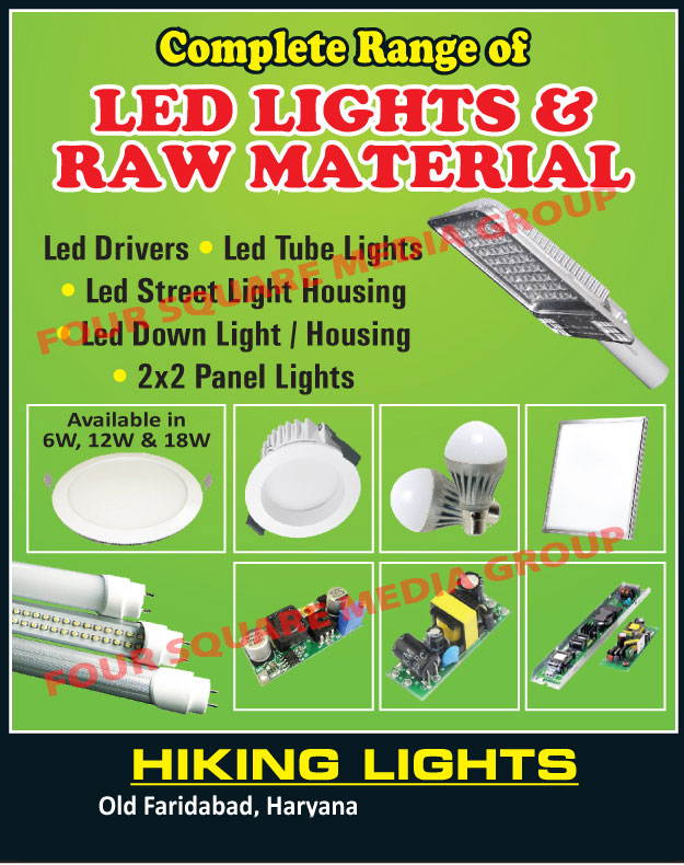 Led Light Raw Materials, Led Lights, Led Tube Lights, Led Street Light Housings, Led Down Lights, Led Down Light Housings, Led Panel Lights