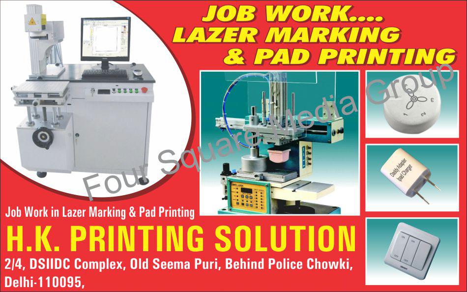 Lazer Marking Job Works, Pad Printing Job Works