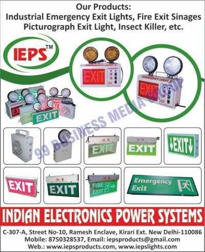 Industrial Emergency Exit Lights, Fire Exit Signage Picturograph Exit Lights, Insect Killer Exit Lights