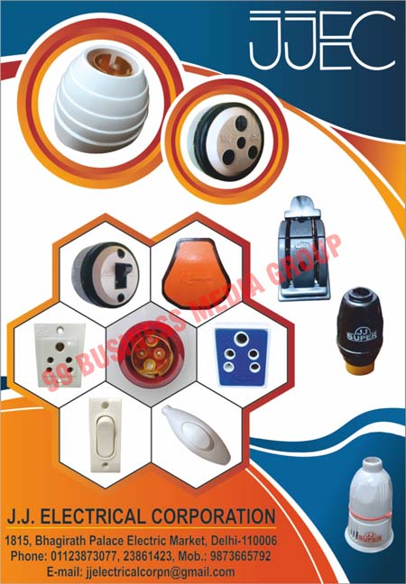 Electric Bulb Holders, Electric Sockets, Electrical Switches, Conversion Plugs 
