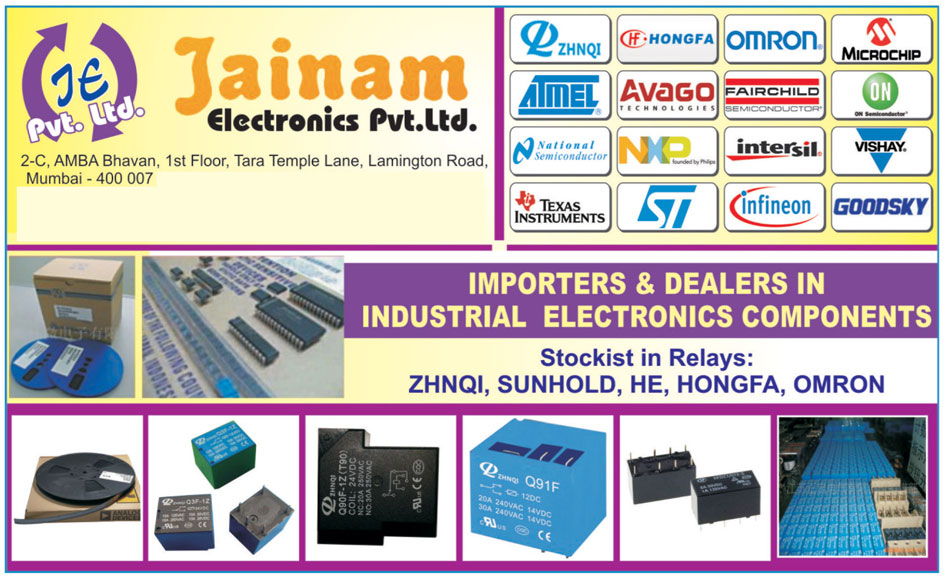 Industrial Electronics Components, Electrical Relays, PCB Relays, Printed Circuit Board Relays, Relay Socket, Linears, DIP Switches, Capacitors, Diodes, Sockets, Electrical Connectors, Transistors, Trimpots, Helipots,Power Management IC, Power Management Integrated Circuits, Integrated Circuits, Relays, Led, Metal Oxide Varistor, SMD Chip Led, Tantalum Capacitors, Mosfets, IGBT, Insulated Gate Bipolar Transistor, Chip Capacitors, Resistors, Through Hole LED, MOV