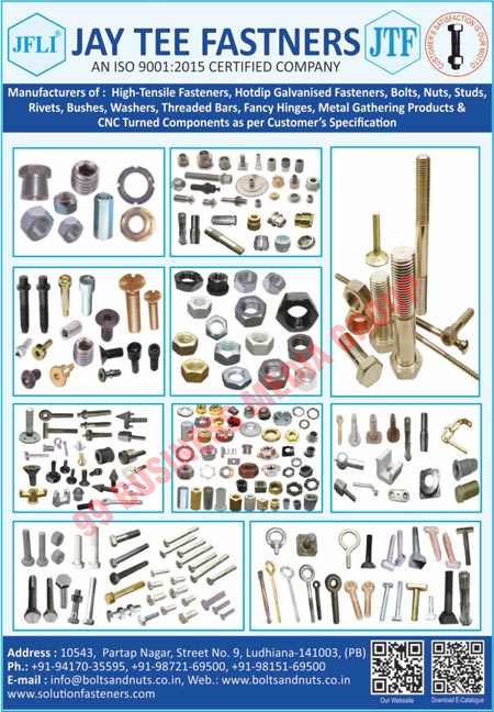 High Tensile Fasteners, Hot Dip Galvanized Fasteners, Automotive Bolts, Automotive Rivets, Automotive Studs, Automotive Bushes, Automotive Washers, Threaded Bars, Fancy Hinges, Nylon Fasteners, Metal Gathering Items, CNC Turned Components, Metal Gathering Products, Trop Items, Steel Metal Components, Fabrication Items, Semi Precision Items, Automotive Nuts