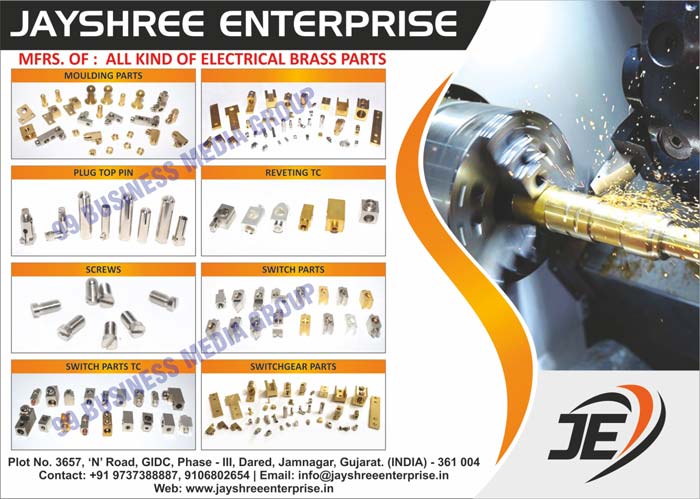 Electrical Brass Parts, Plug Top Pins, Revetting TC, Screws, Switche Parts, Switch Parts TC, Switchgear Parts