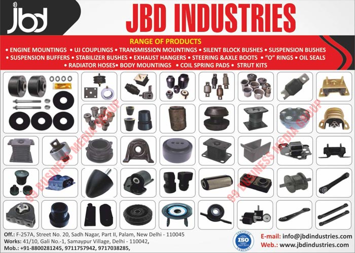 Trailer Sheet Metal Parts, Car Sheet Metal Parts, Trailer Rubber Metal Bonded Parts, Car Rubber Metal Bonded Parts, Heavy Duty Trailer Rubber Parts, Heavy Duty Car Rubber Parts, Automotive Parts, Automotive Vibration Free Mountings, Automotive Silent Block Bushes, Automotive Components, Tested Auto Parts, Engine Mountings, UJ Couplings, Transmission Mountings, Silent Block Bushes, Suspension Bushes, Suspension Buffers, Stabilizer Bushes, Exhaust Hangers, Steering Boots, Axle Boots, O Rings, Oil Seals, Radiator Hoses, Body Mountings, Coil Spring Pads, Strut Kits