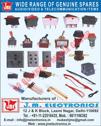 Rocker Switches, Toggle Switches, Telecommunication Items, Audio Items, Video Items