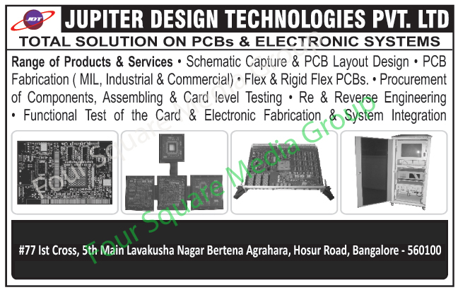 Schematic Capture, Printed Circuit Board Layout Design, MIL Printed Circuit Board Fabrication, Industrial Printed Circuit Board Fabrication, Commerical Printed Circuit Board Fabrication, Flex Printed Circuit Boards, Rigid Flex Printed Circuit Boards, Components Procurement, Card Level Testing, Reverse Engineering, Functional Test of card, Functional Test of Electronic Fabrication, Functional Test of System Integration,Electronic Systems, PCB, Printed Circuit Board, High Frequency Board, Power Supply Board, Mixed Signal Board, High Speed BGA Technology, Communication Board, PCB Borad, Digital Hardware Design, PCB Fabrication, Flex PCBs, Rigid PCBs