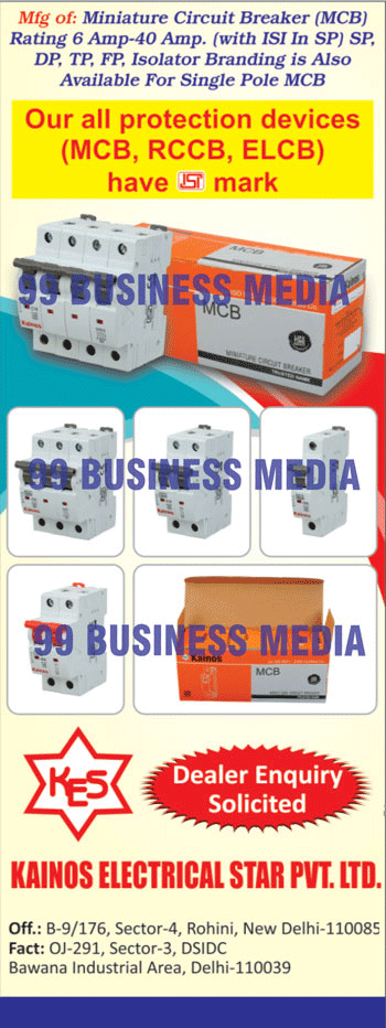 Miniature Circuit Breaker, RCCB, ELCB, MCBS, Switches, Single Pole MCB Isolator Brandings