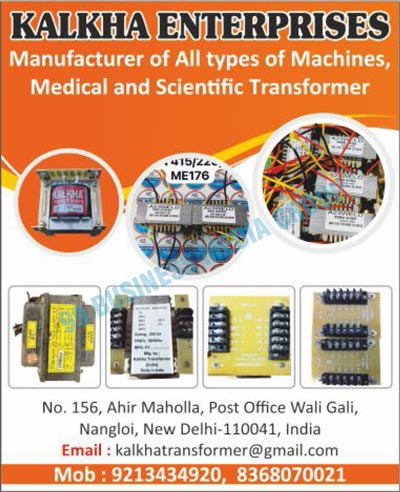 Electrical Transformers, Machine Transformers, Medical Transformers, Scientific Transformers